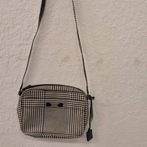 Ralph Lauren Vintage Black and White Houndstooth Crossbody Bag
